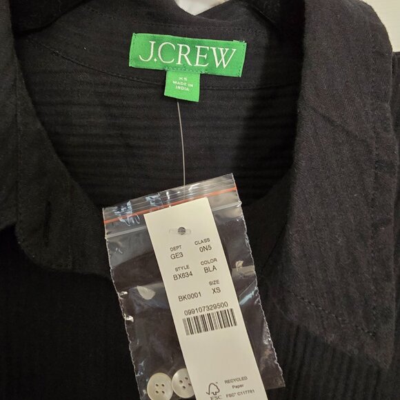 NWT | J.Crew: Long Beach Shirt In Airy Gauze | XS - Picture 6 of 6